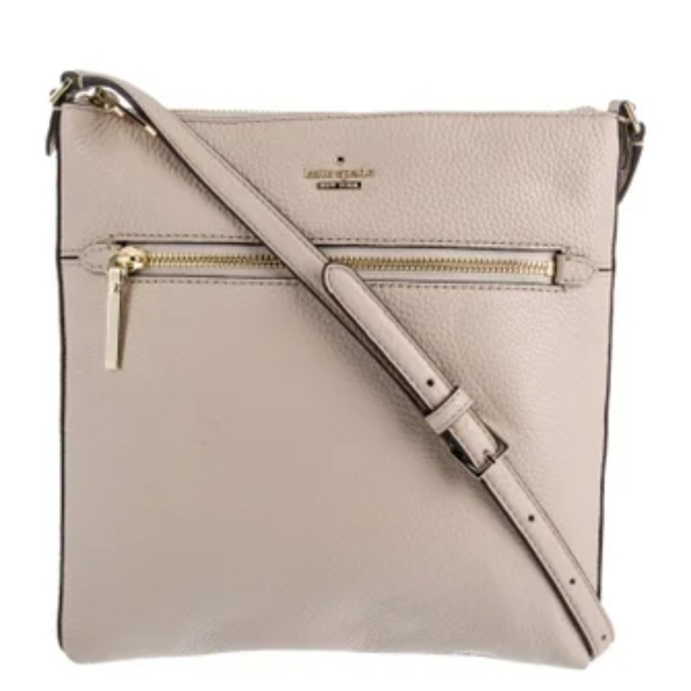 Kate Spade New York Crossbody Warm Beige Leather Handbag